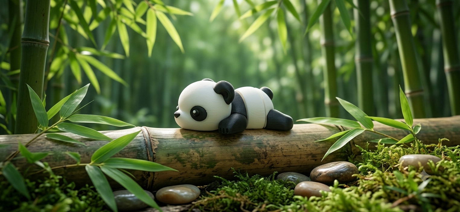 Mini Flexi Panda snodabile stampato 3D artigianale GM_Creations