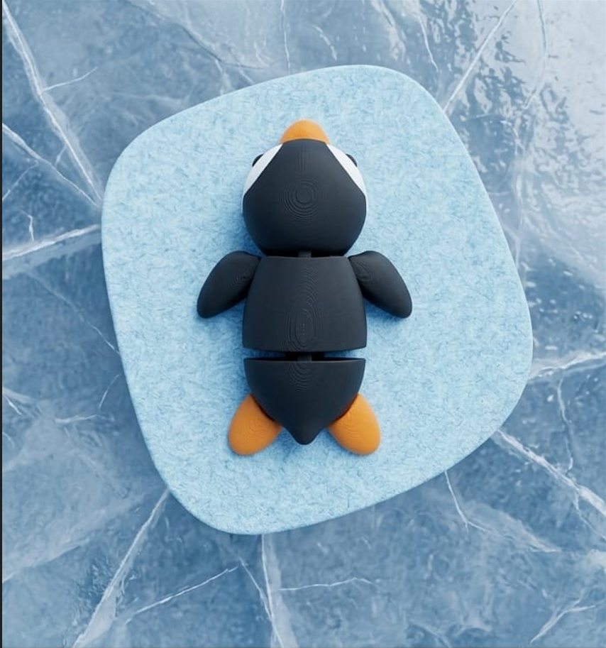 Mini Flexi Pinguino snodabile stampato 3D artigianale GM_Creations