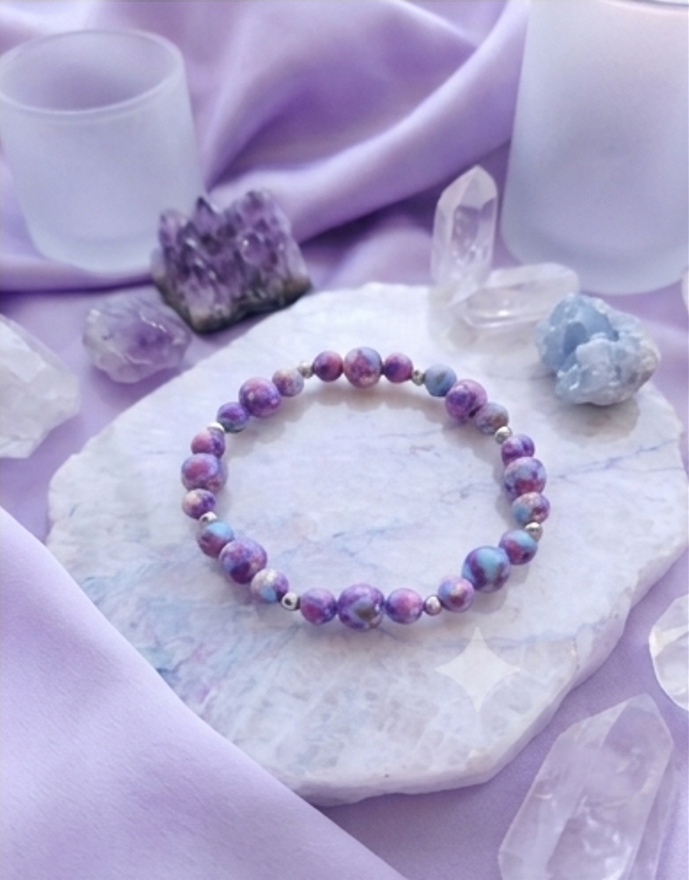 Bracciale artigianale in Diaspro Imperiale Sedimenti Marini pietre naturali handmade GM_Creations
