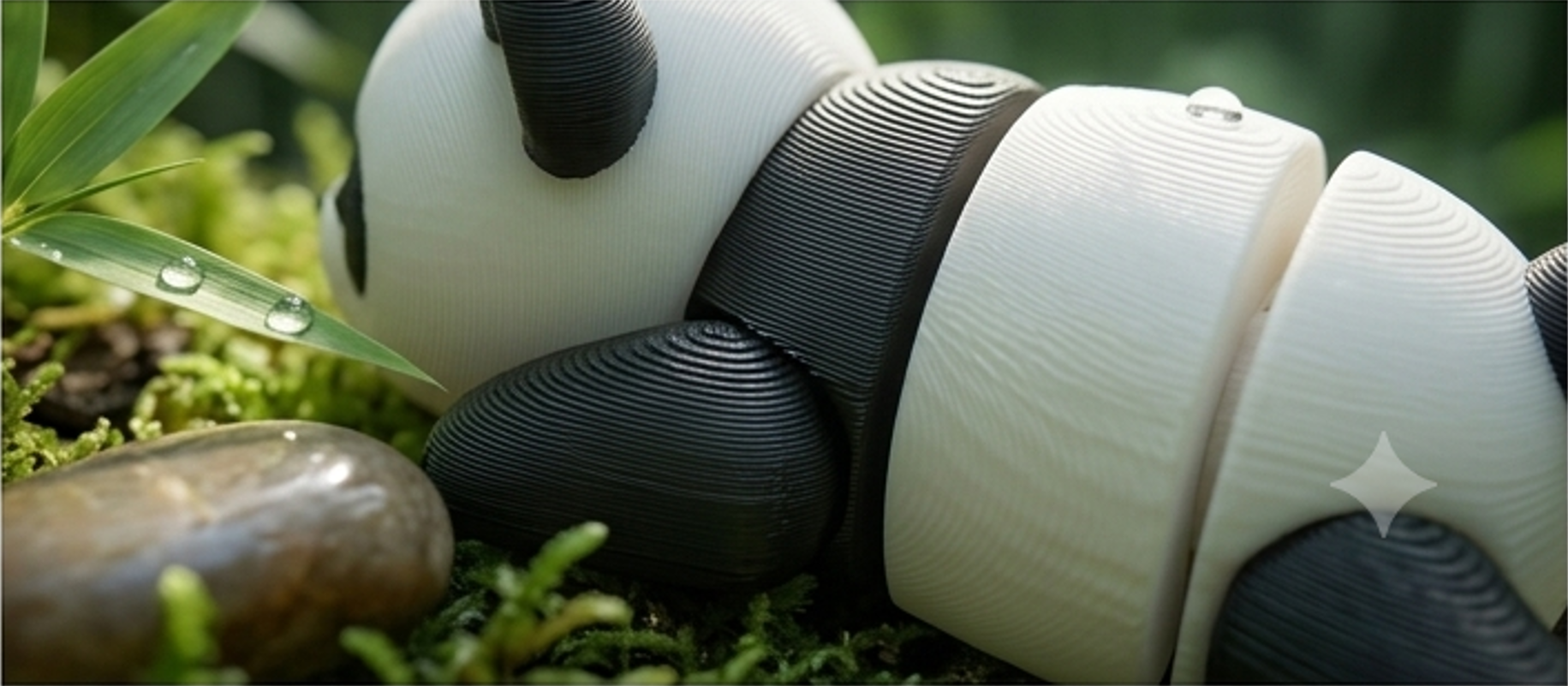 Mini Flexi Panda snodabile stampato 3D artigianale GM_Creations