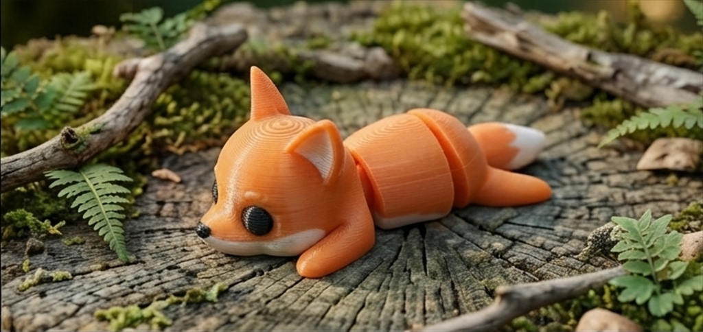 Mini Flexi Volpe snodabile stampato 3D artigianale GM_Creations