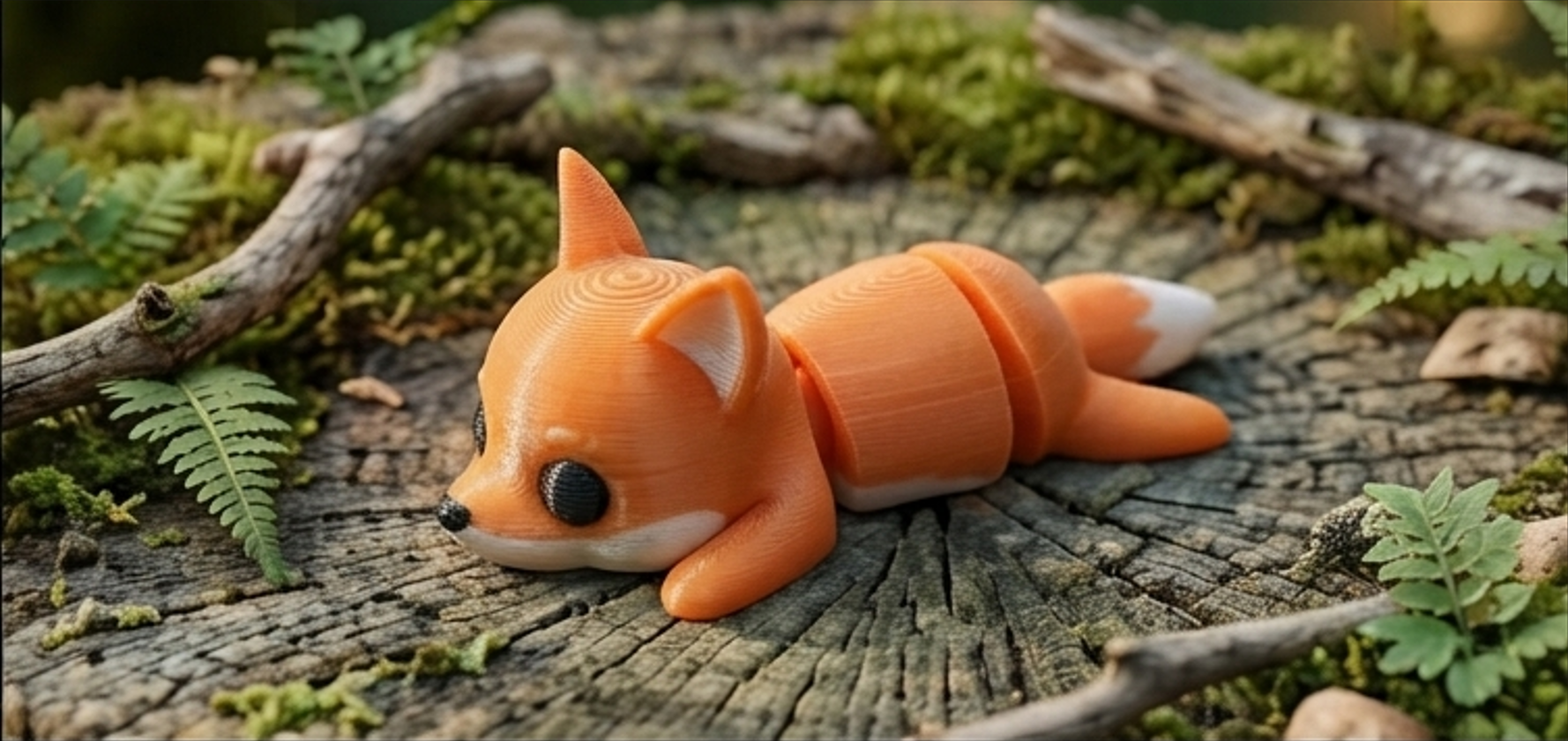 Mini Flexi Volpe snodabile stampato 3D artigianale GM_Creations