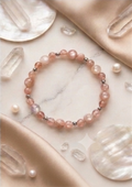 Bracciale artigianale in Pietra di Luna Adularia pietre naturali handmade GM_Creations