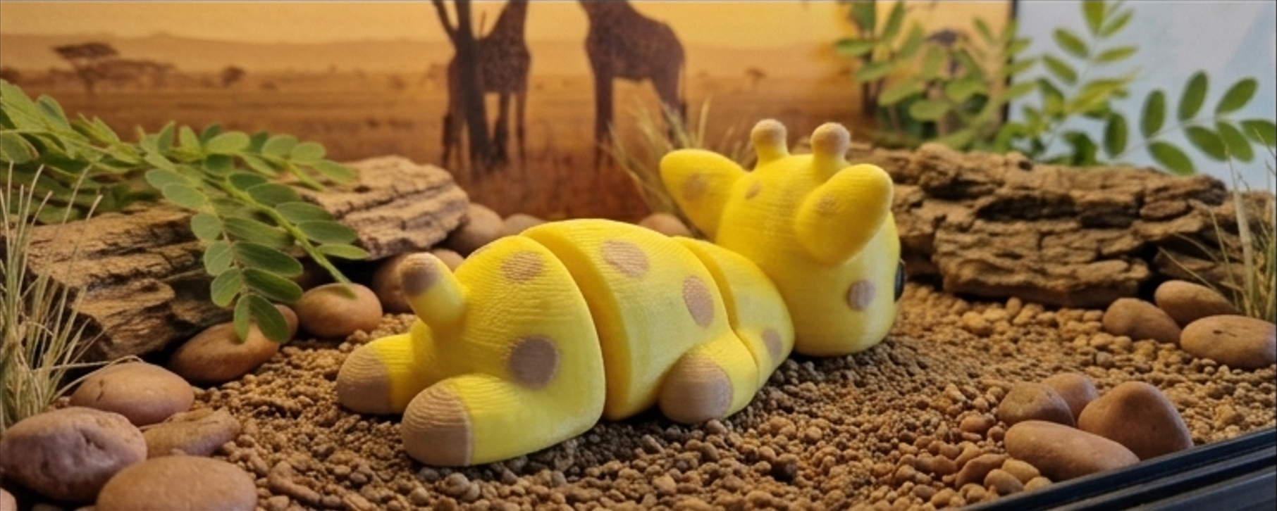Mini Flexi Giraffa snodabile stampato 3D artigianale GM_Creations