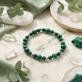 Bracciale artigianale in Malachite pietre naturali handmade GM_Creations