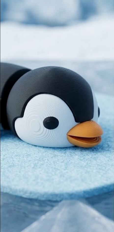 Mini Flexi Pinguino snodabile stampato 3D artigianale GM_Creations