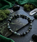 Bracciale artigianale in Diaspro Kambaba pietre naturali handmade GM_Creations