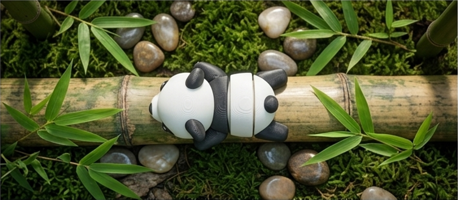 Mini Flexi Panda snodabile stampato 3D artigianale GM_Creations