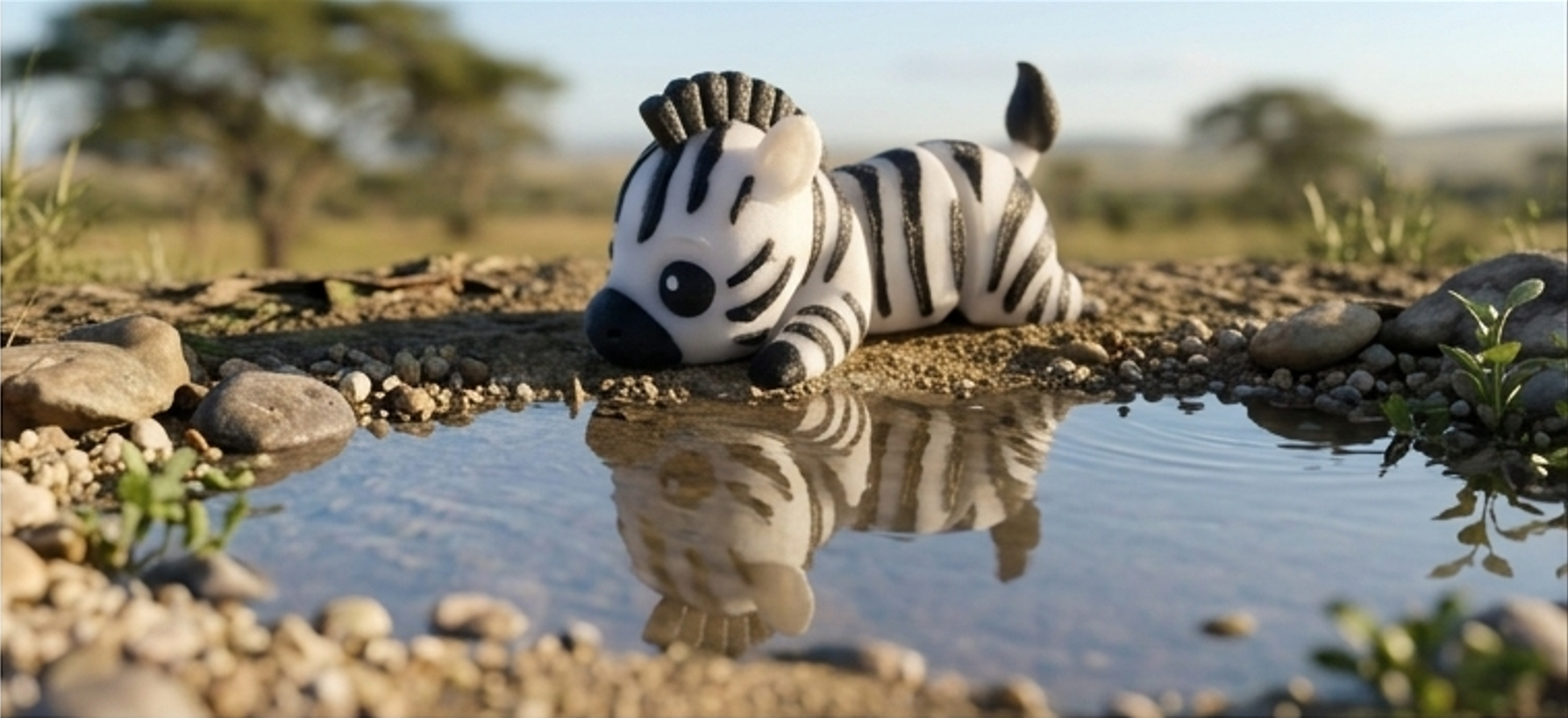 Mini Flexi Zebra snodabile stampato 3D artigianale GM_Creations