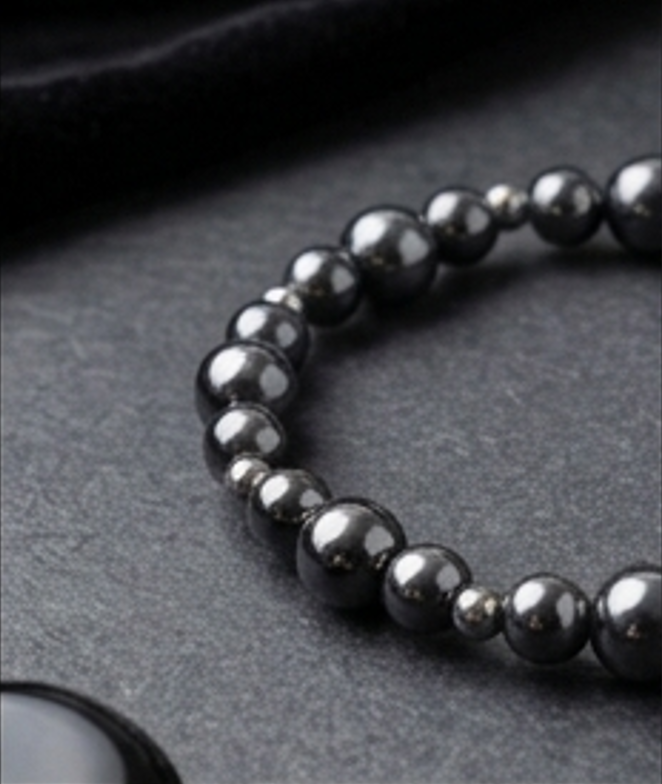 Bracciale artigianale in Ematite pietre naturali handmade GM_Creations
