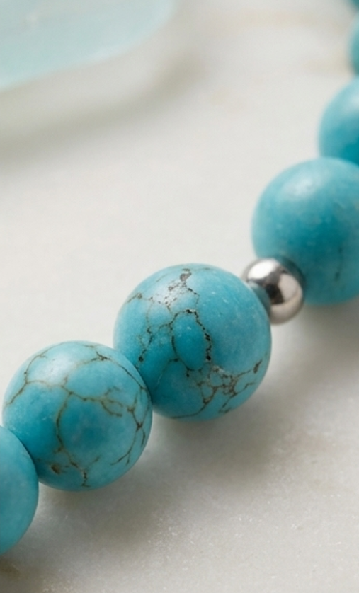 Bracciale artigianale in Turchese naturale pietre naturali handmade GM_Creations