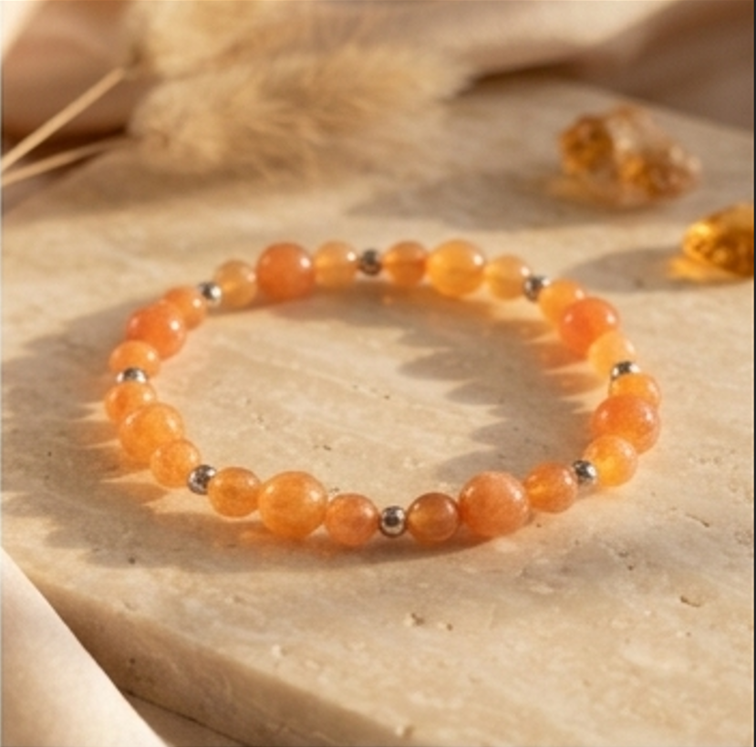 Bracciale artigianale in Pietra del Sole pietre naturali handmade GM_Creations