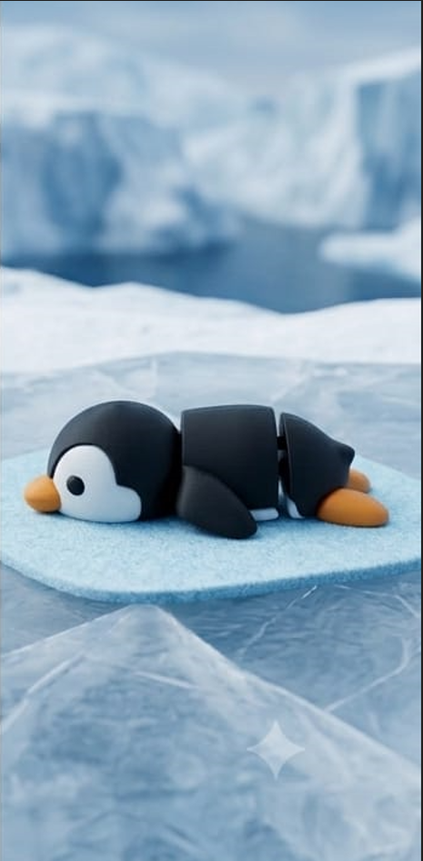 Mini Flexi Pinguino snodabile stampato 3D artigianale GM_Creations