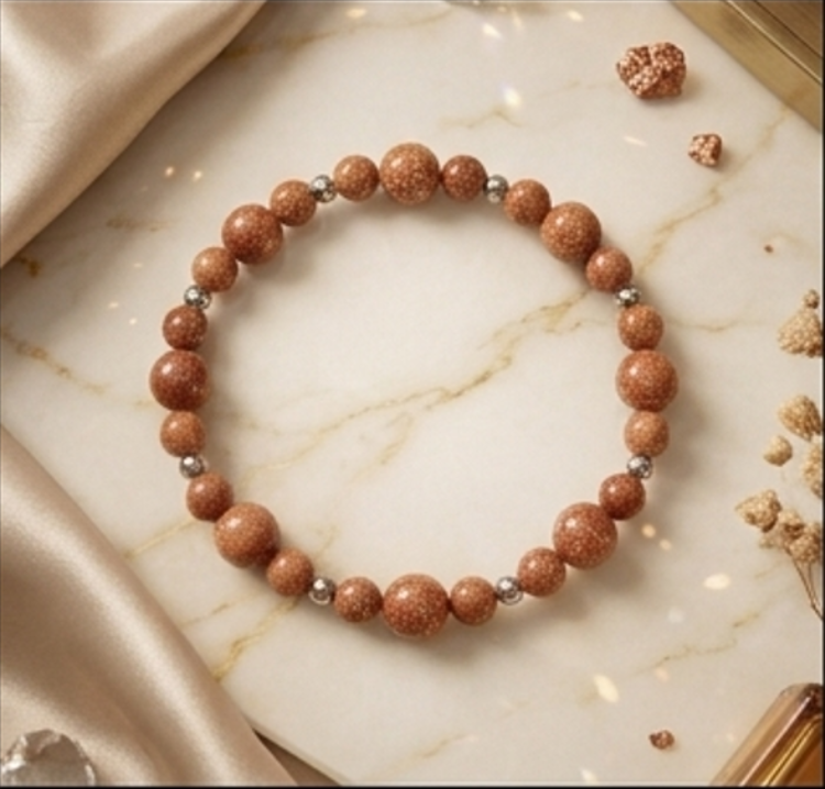 Bracciale artigianale in Goldstone handmade GM_Creations