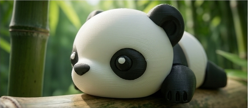Mini Flexi Panda snodabile stampato 3D artigianale GM_Creations