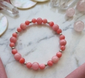Bracciale artigianale in Rodocrosite pietre naturali handmade GM_Creations