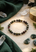 Bracciale artigianale in Diaspro Sangue di Drago pietre naturali handmade GM_Creations
