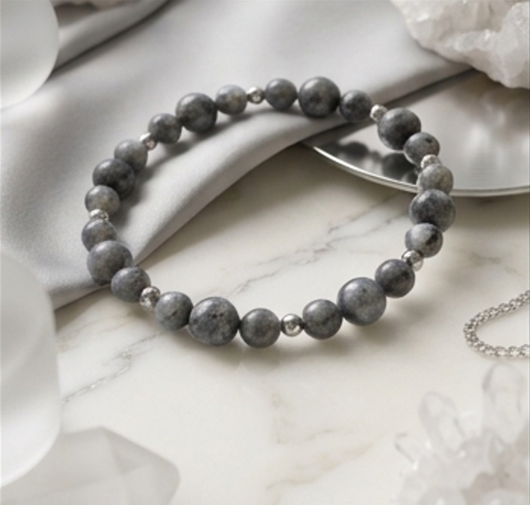 Bracciale artigianale in Labradorite pietre naturali handmade GM_Creations