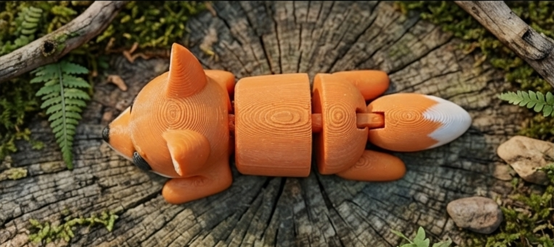 Mini Flexi Volpe snodabile stampato 3D artigianale GM_Creations