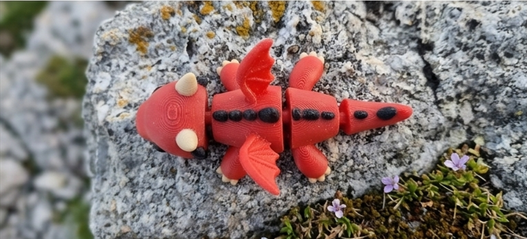 Mini Flexi Drago snodabile stampato 3D artigianale GM_Creations