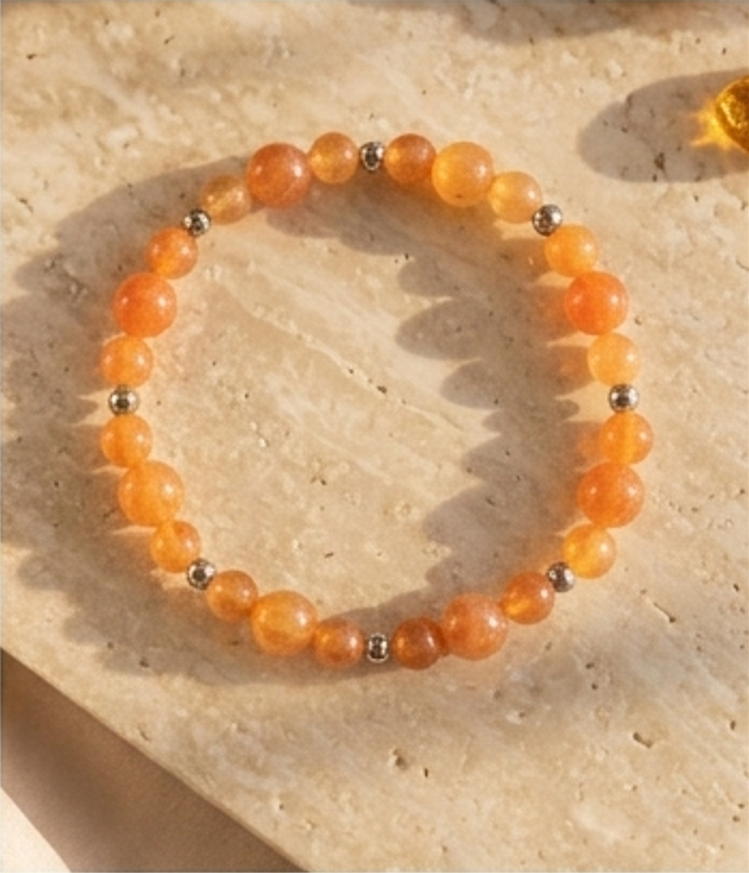 Bracciale artigianale in Pietra del Sole pietre naturali handmade GM_Creations