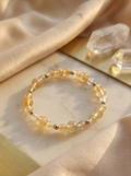 Bracciale artigianale in Quarzo Citrino pietre naturali handmade GM_Creations