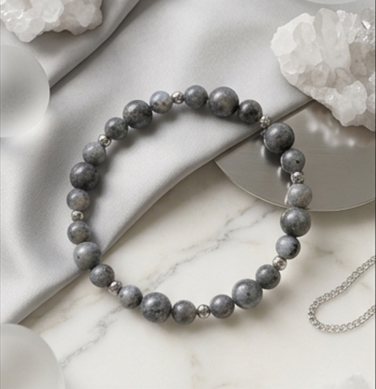 Bracciale artigianale in Labradorite pietre naturali handmade GM_Creations