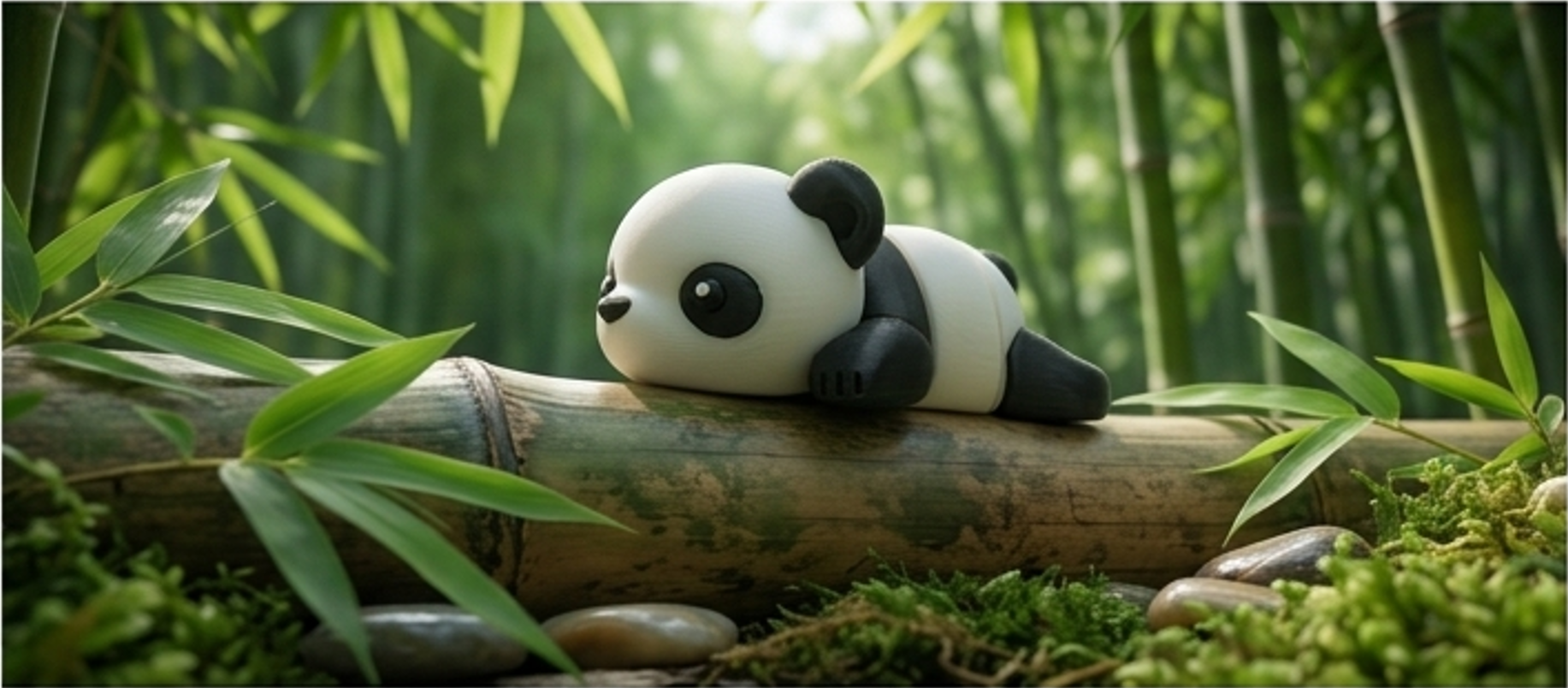 Mini Flexi Panda snodabile stampato 3D artigianale GM_Creations
