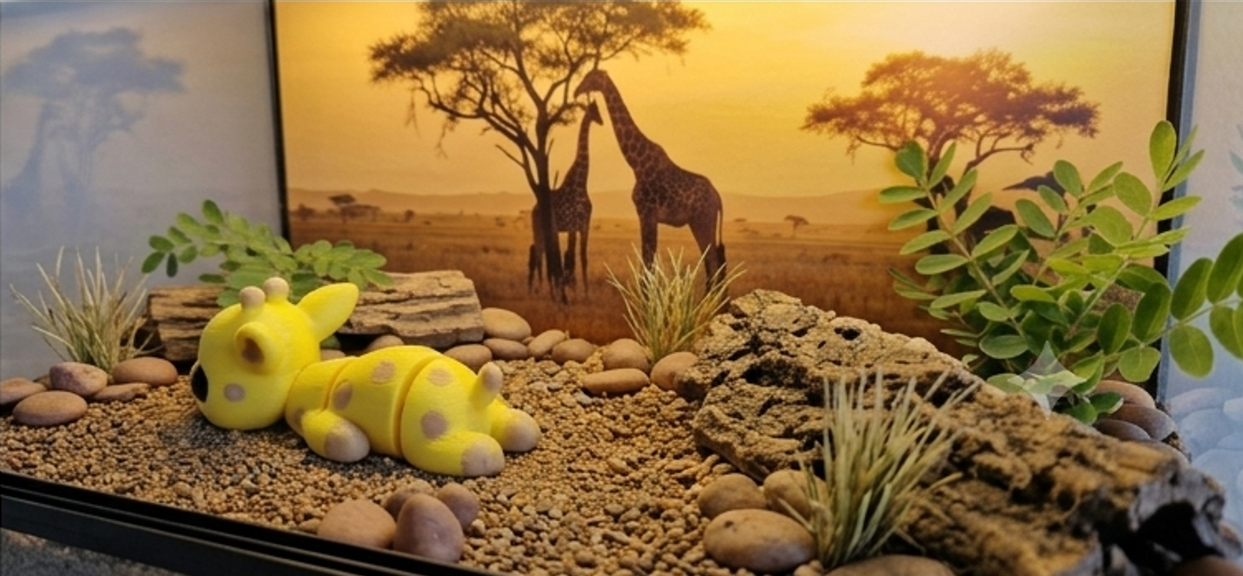Mini Flexi Giraffa snodabile stampato 3D artigianale GM_Creations