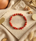 Bracciale artigianale in Aulite Rossa pietre naturali handmade GM_Creations