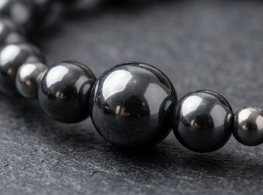 Bracciale artigianale in Ematite pietre naturali handmade GM_Creations