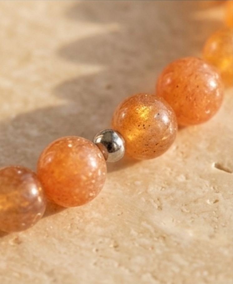 Bracciale artigianale in Pietra del Sole pietre naturali handmade GM_Creations