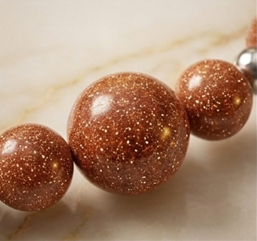 Bracciale artigianale in Goldstone handmade GM_Creations