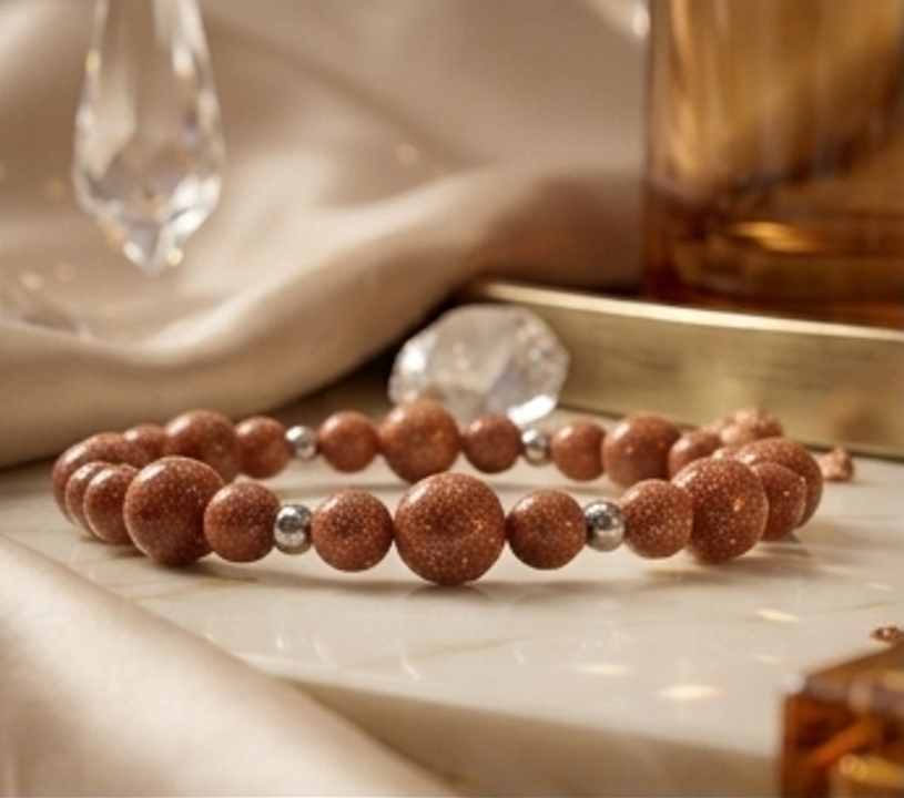 Bracciale artigianale in Goldstone handmade GM_Creations