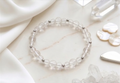 Bracciale artigianale in Quarzo Ialino Cristallo di Rocca pietre naturali handmade GM_Creations