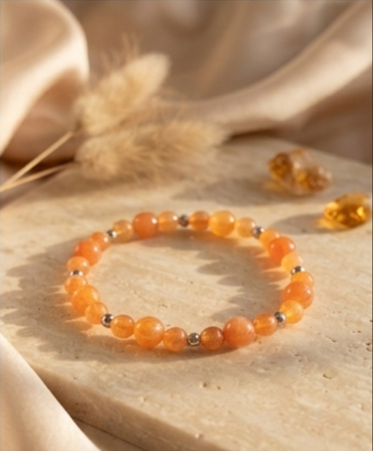 Bracciale artigianale in Pietra del Sole pietre naturali handmade GM_Creations