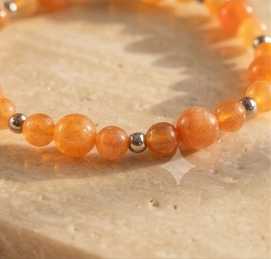 Bracciale artigianale in Pietra del Sole pietre naturali handmade GM_Creations