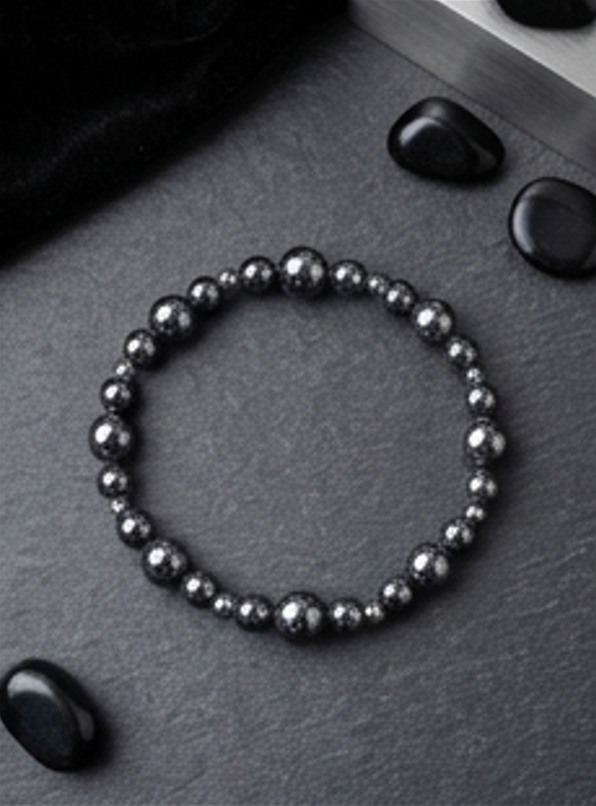 Bracciale artigianale in Ematite pietre naturali handmade GM_Creations