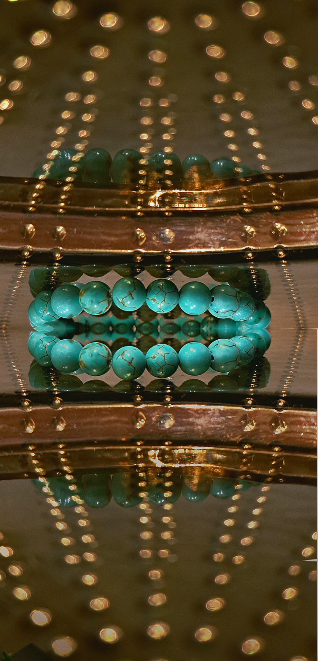 Bracciale artigianale in Turchese pietre naturali handmade GM_Creations