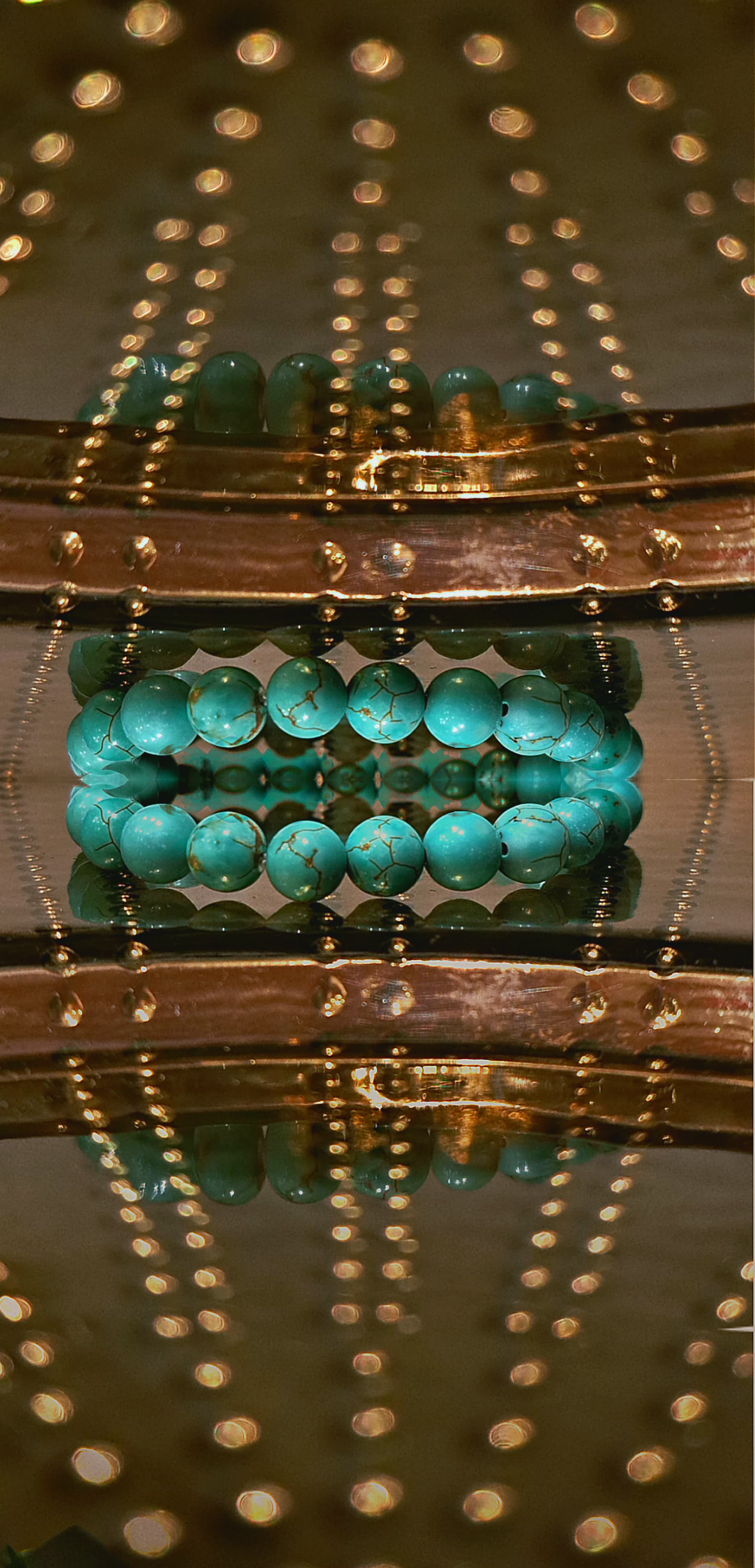 Bracciale artigianale in Turchese pietre naturali handmade GM_Creations