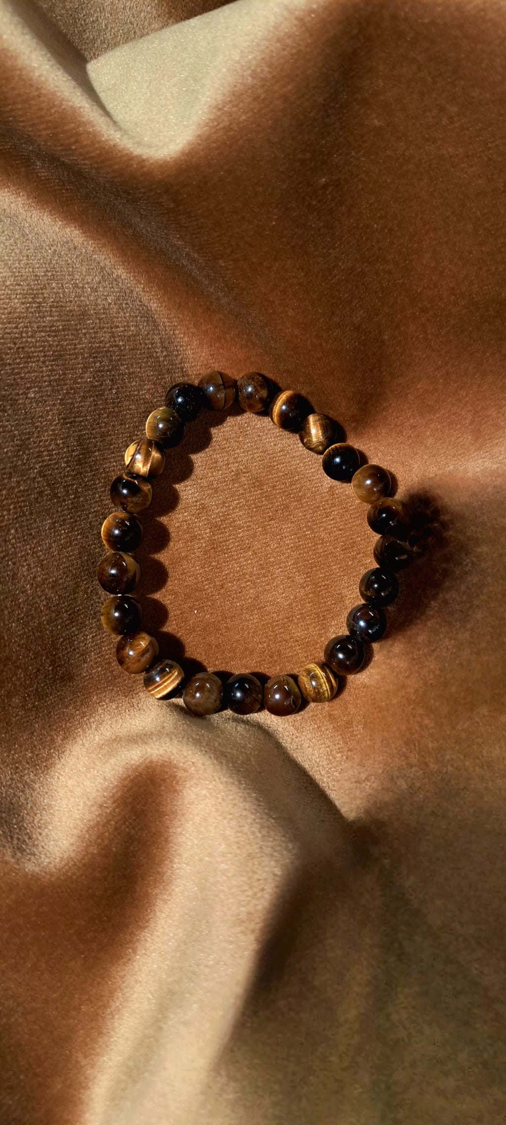 Bracciale artigianale in Occhio di Tigre pietre naturali handmade GM_Creations