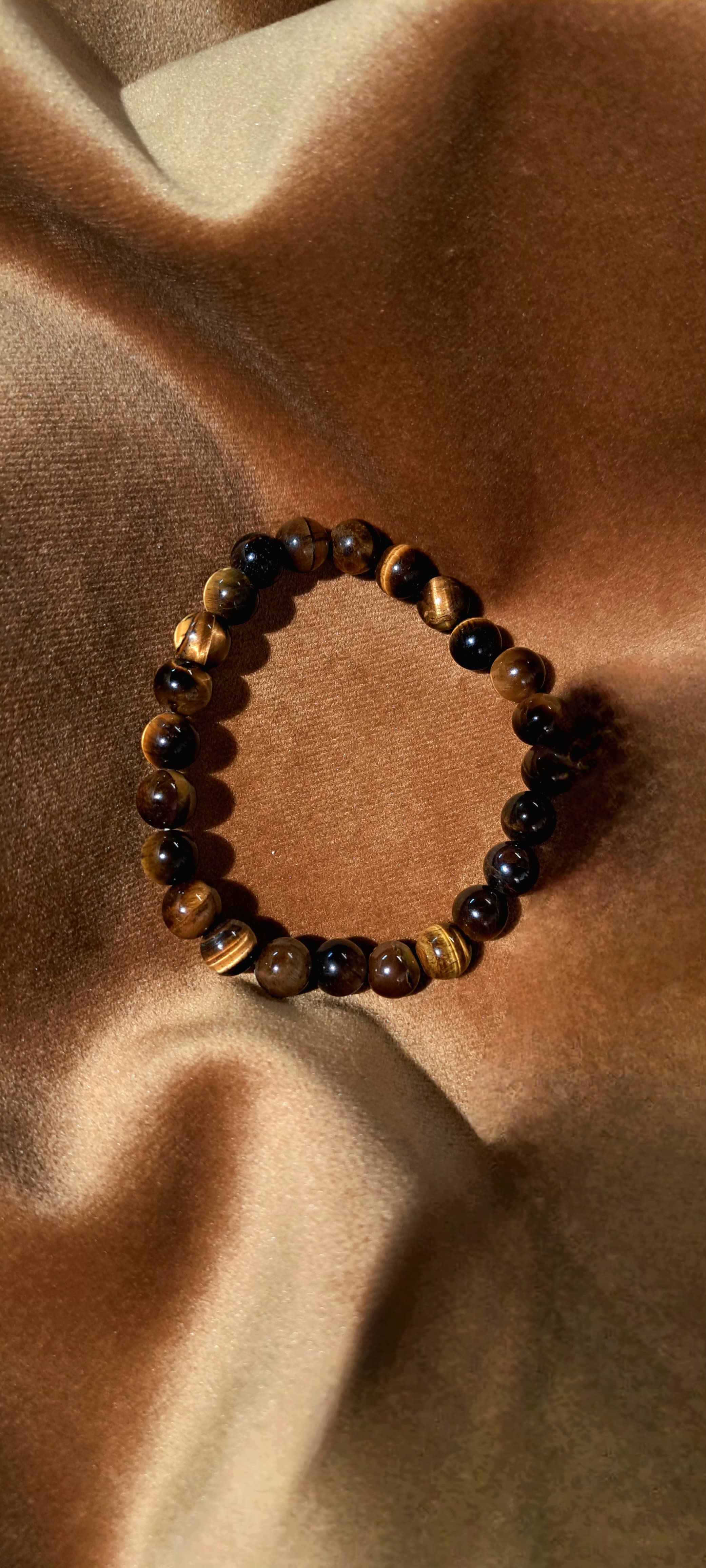 Bracciale artigianale in Occhio di Tigre pietre naturali handmade GM_Creations