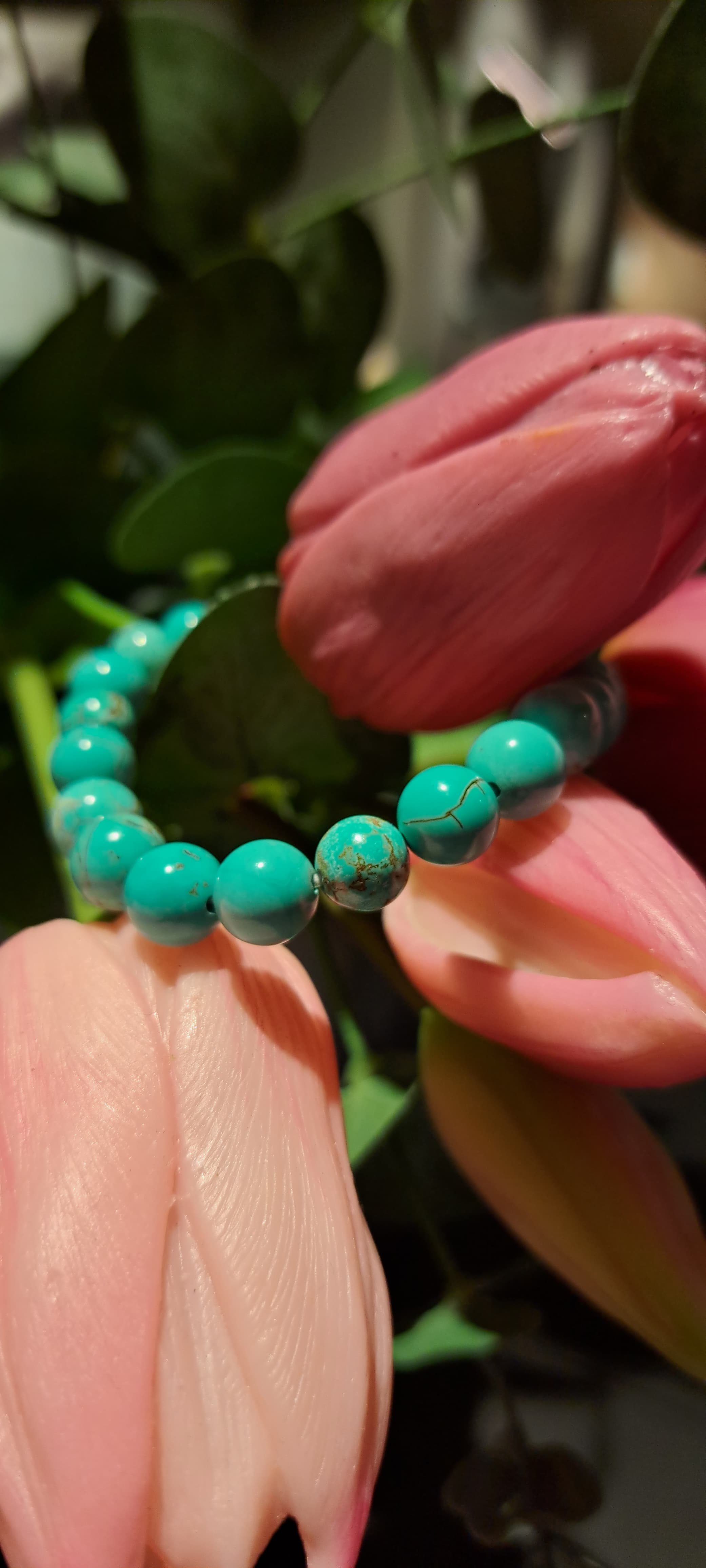 Bracciale artigianale in Turchese pietre naturali handmade GM_Creations