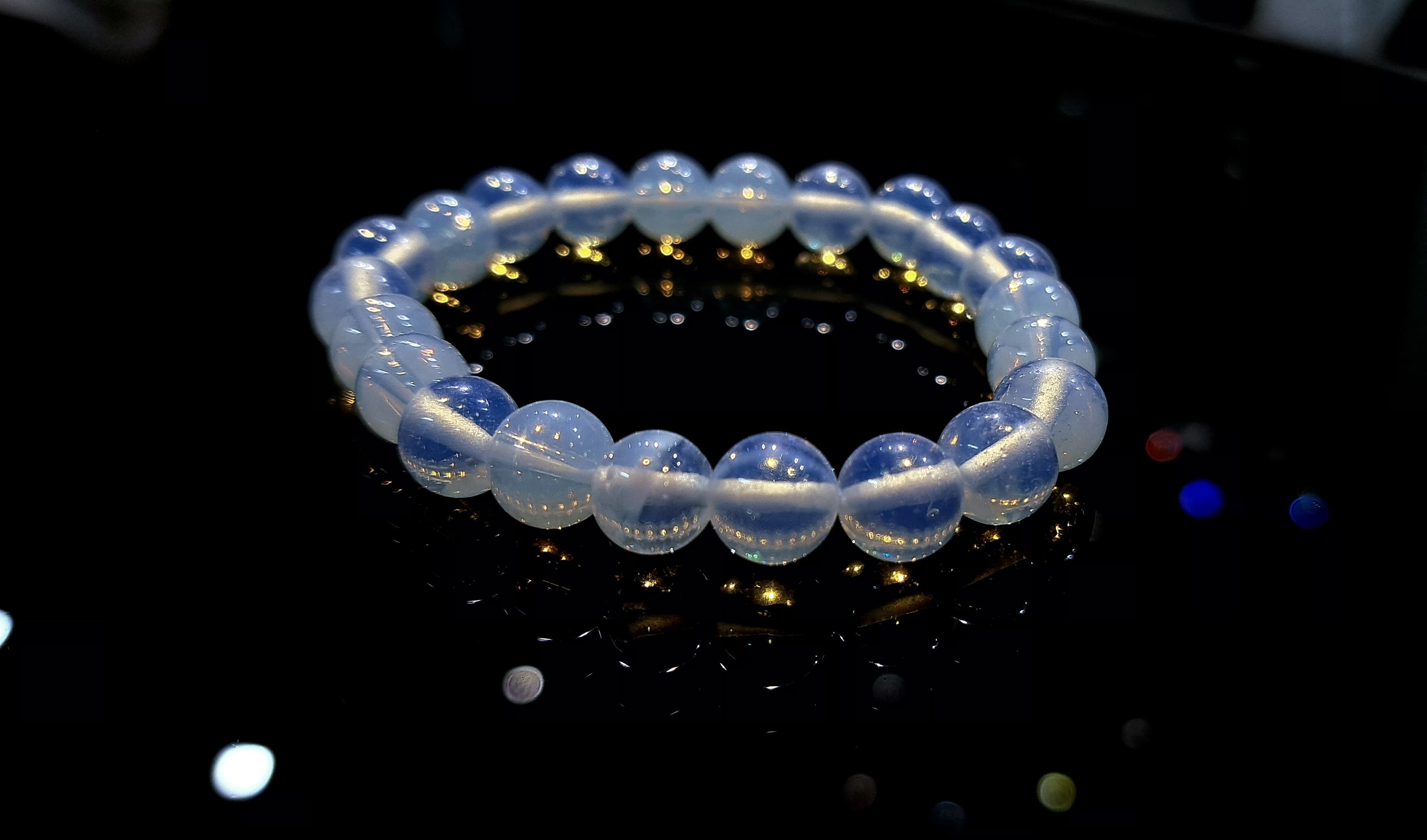 Bracciale artigianale in Opalite pietre naturali handmade GM_Creations