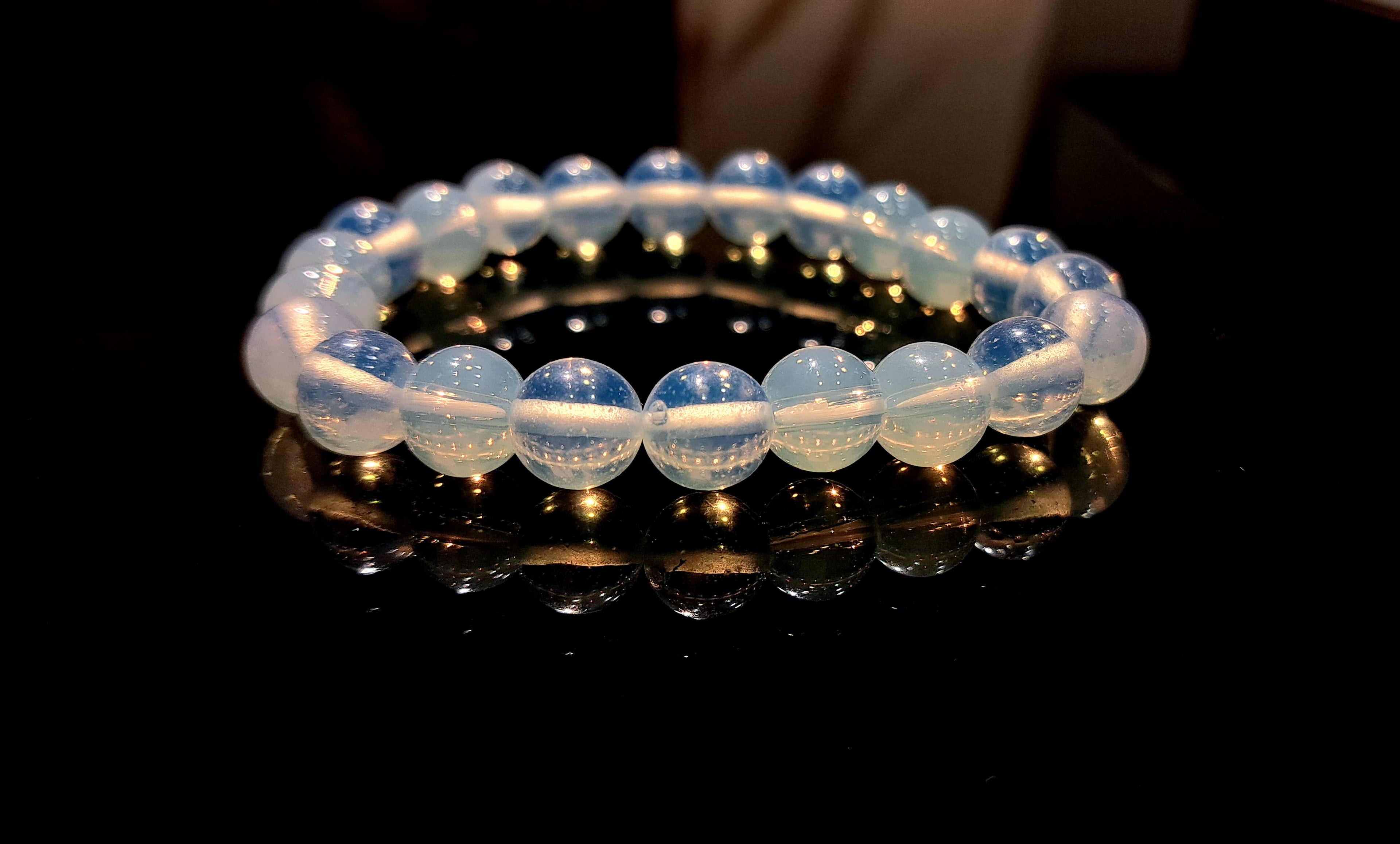 Bracciale artigianale in Opalite pietre naturali handmade GM_Creations