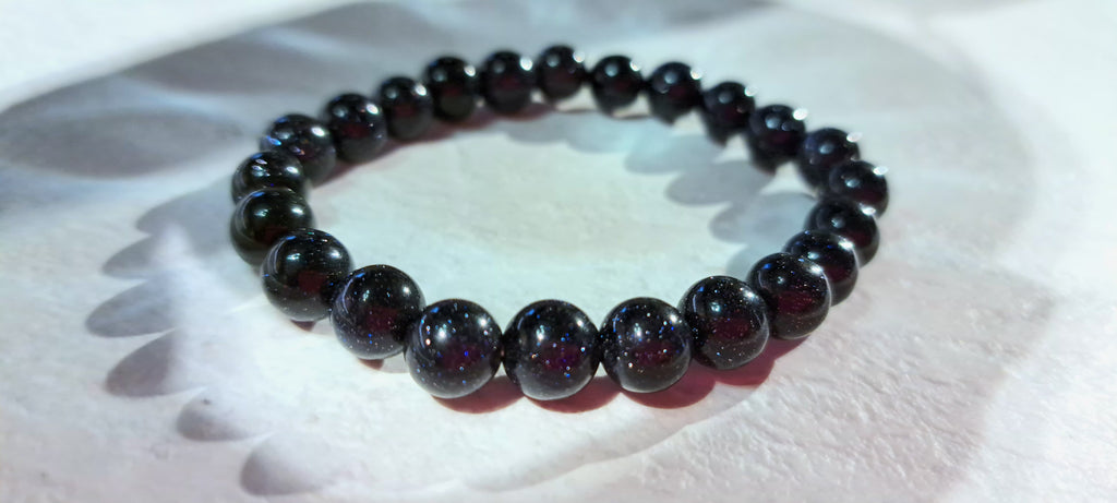 Bracciale artigianale in Arenaria Blu pietre naturali handmade GM_Creations