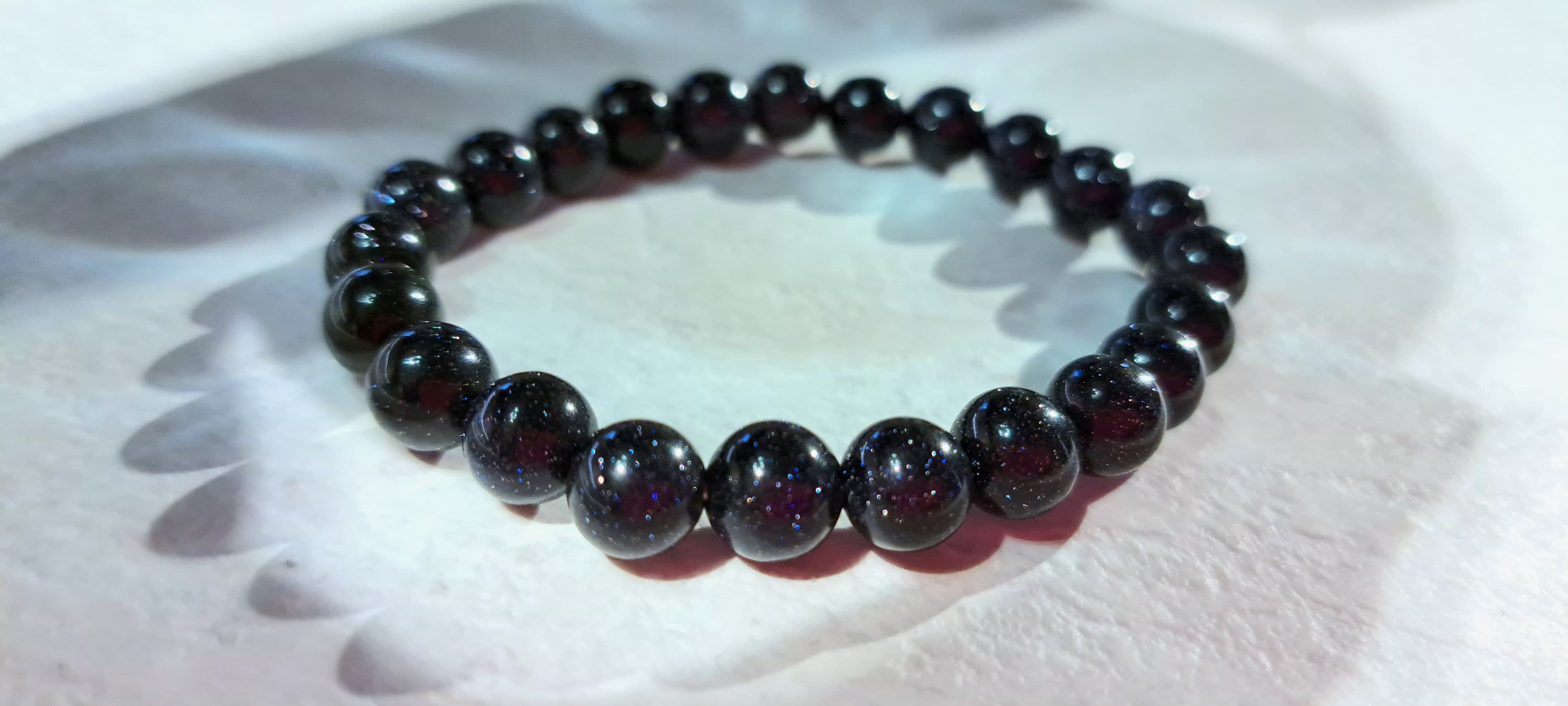 Bracciale artigianale in Arenaria Blu pietre naturali handmade GM_Creations