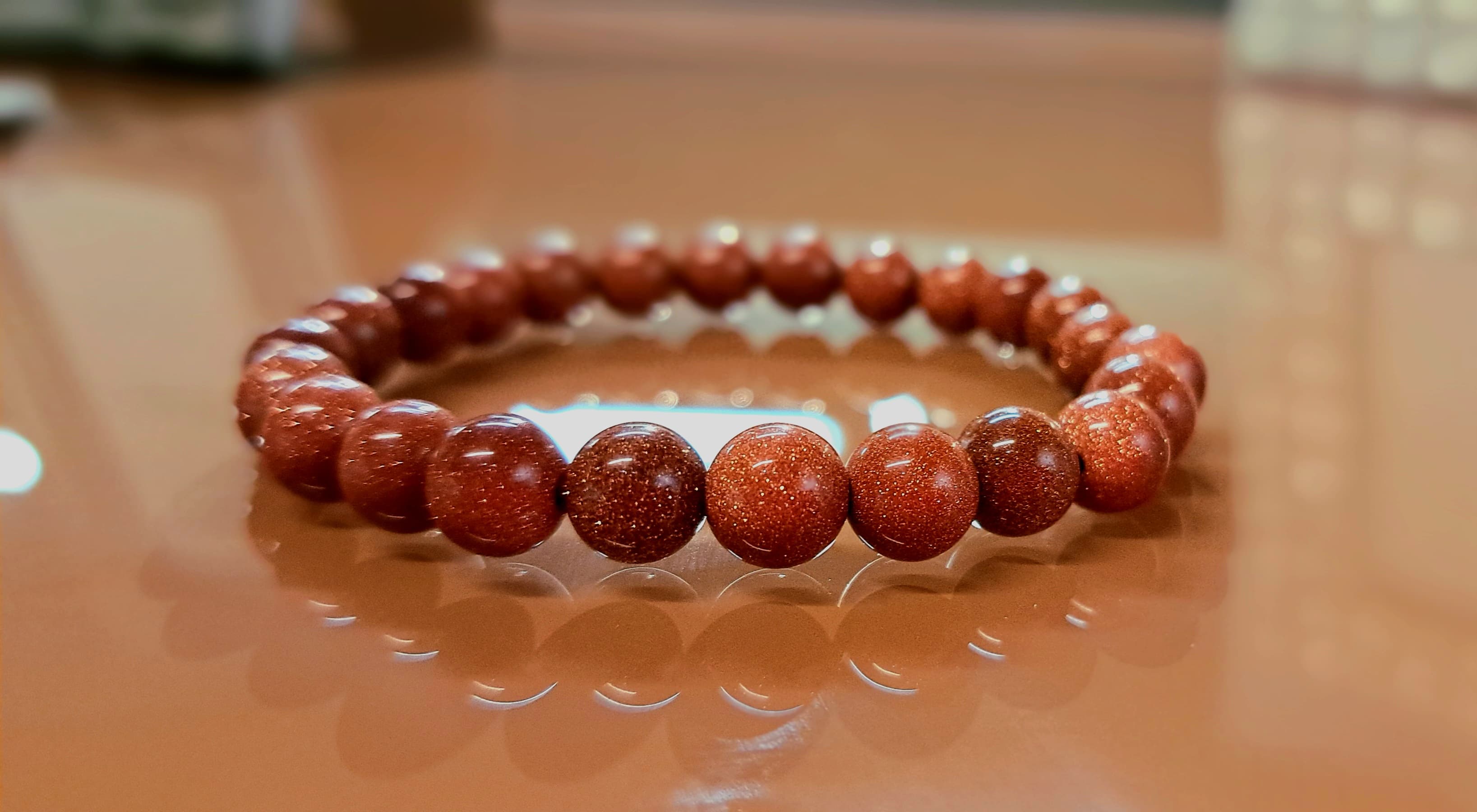 Bracciale artigianale in Gold Sandstone pietre naturali handmade GM_Creations