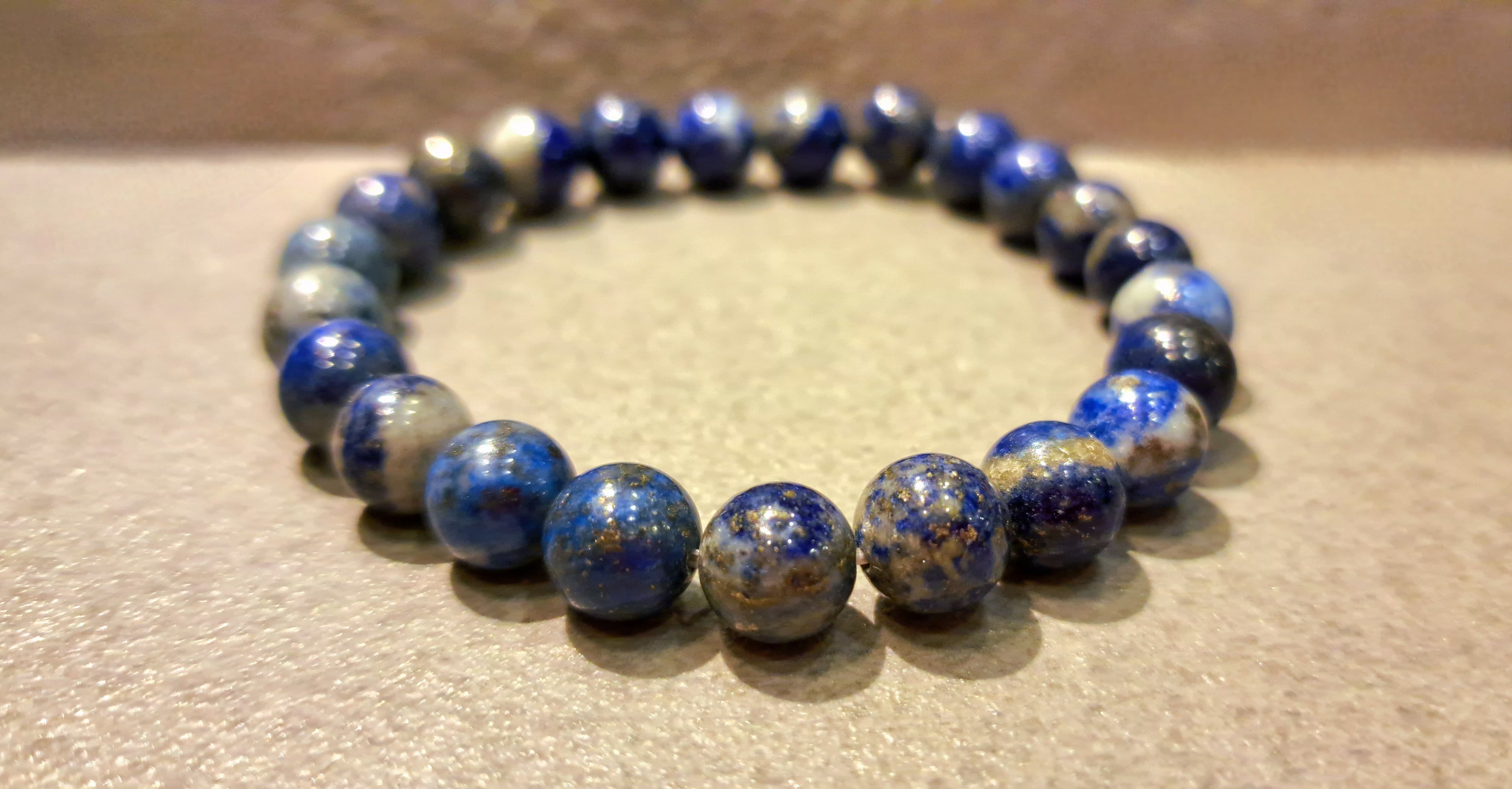Bracciale artigianale in Sodalite pietre naturali handmade GM_Creations