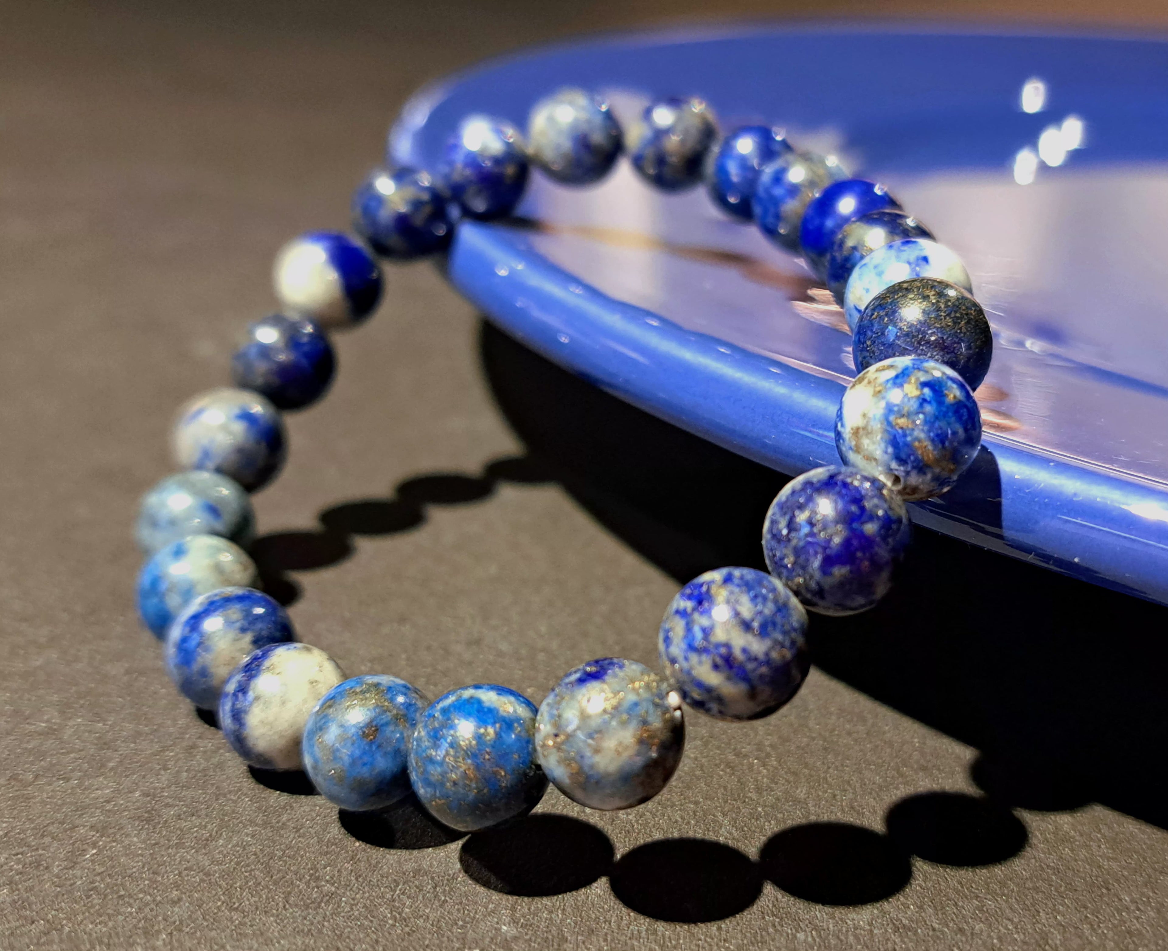 Bracciale artigianale in Sodalite pietre naturali handmade GM_Creations